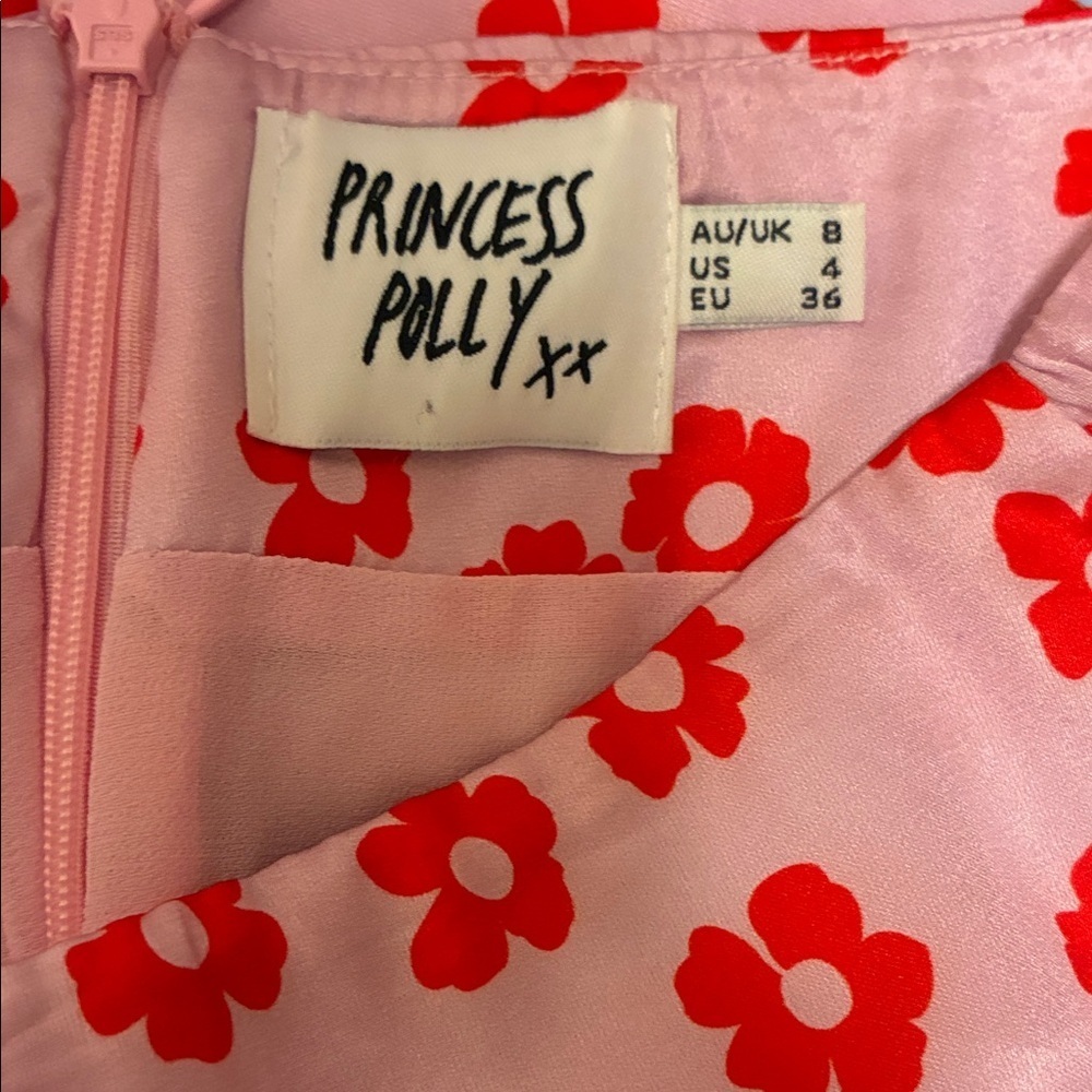 Princess Polly Pink and Red Floral Mini Skirt - Picture 4 of 4